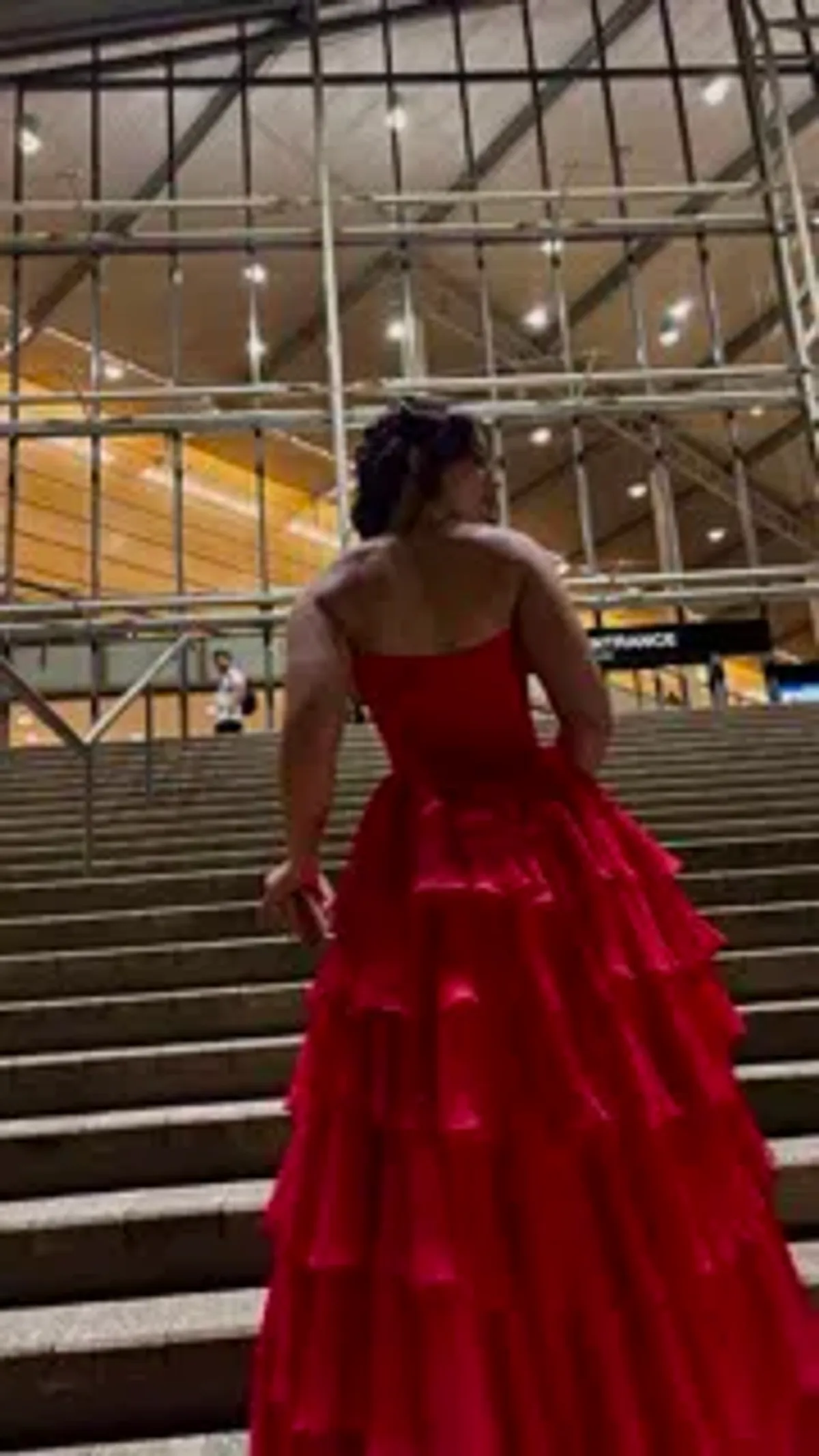 Sherri Hill 56911 Maxi Dress Red Size US 2 AU 6 - Image 5