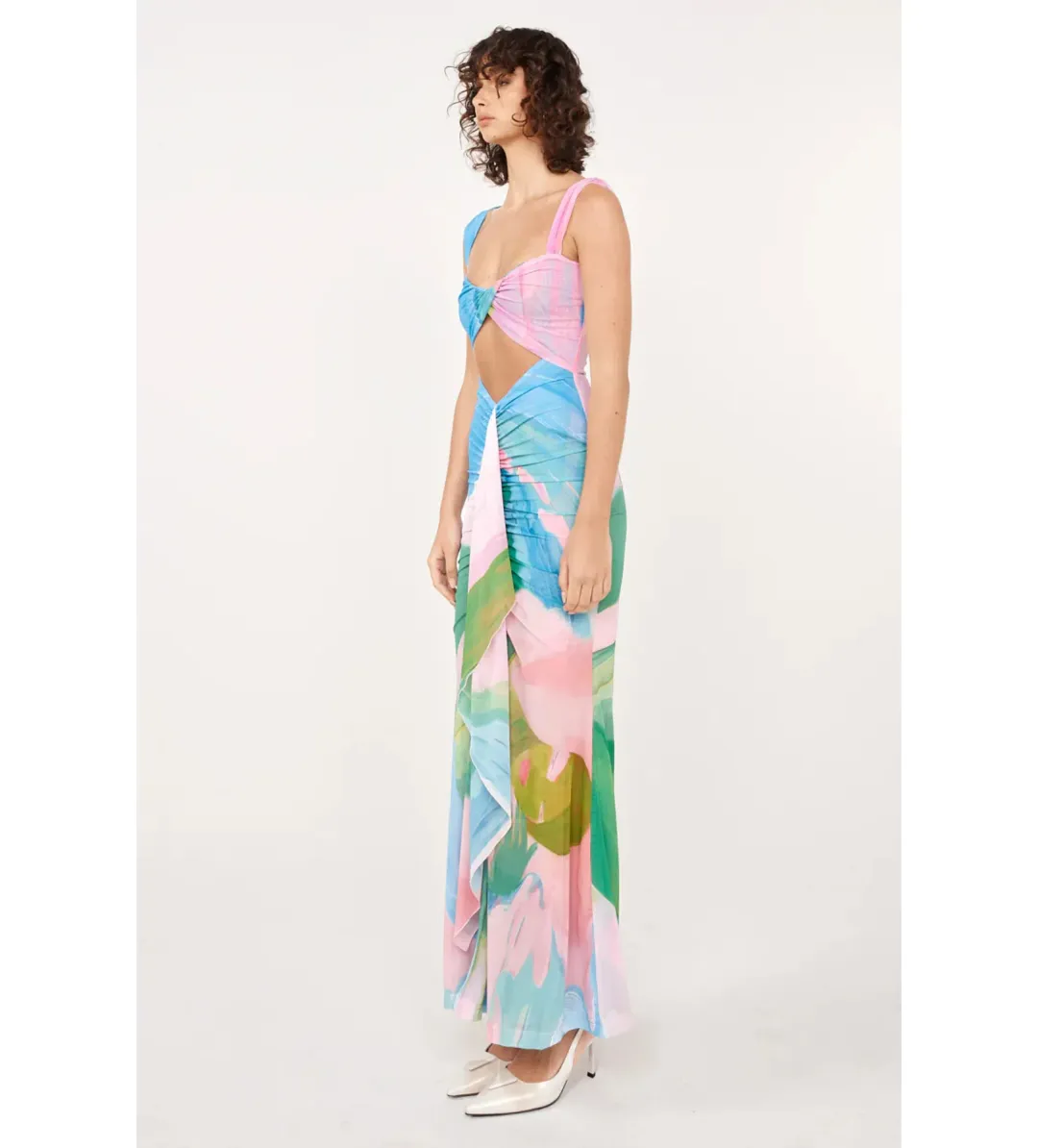 She is Olla Imogen Midi Dress in Gaia Size M / AU 10 for rent on The Volte - main image