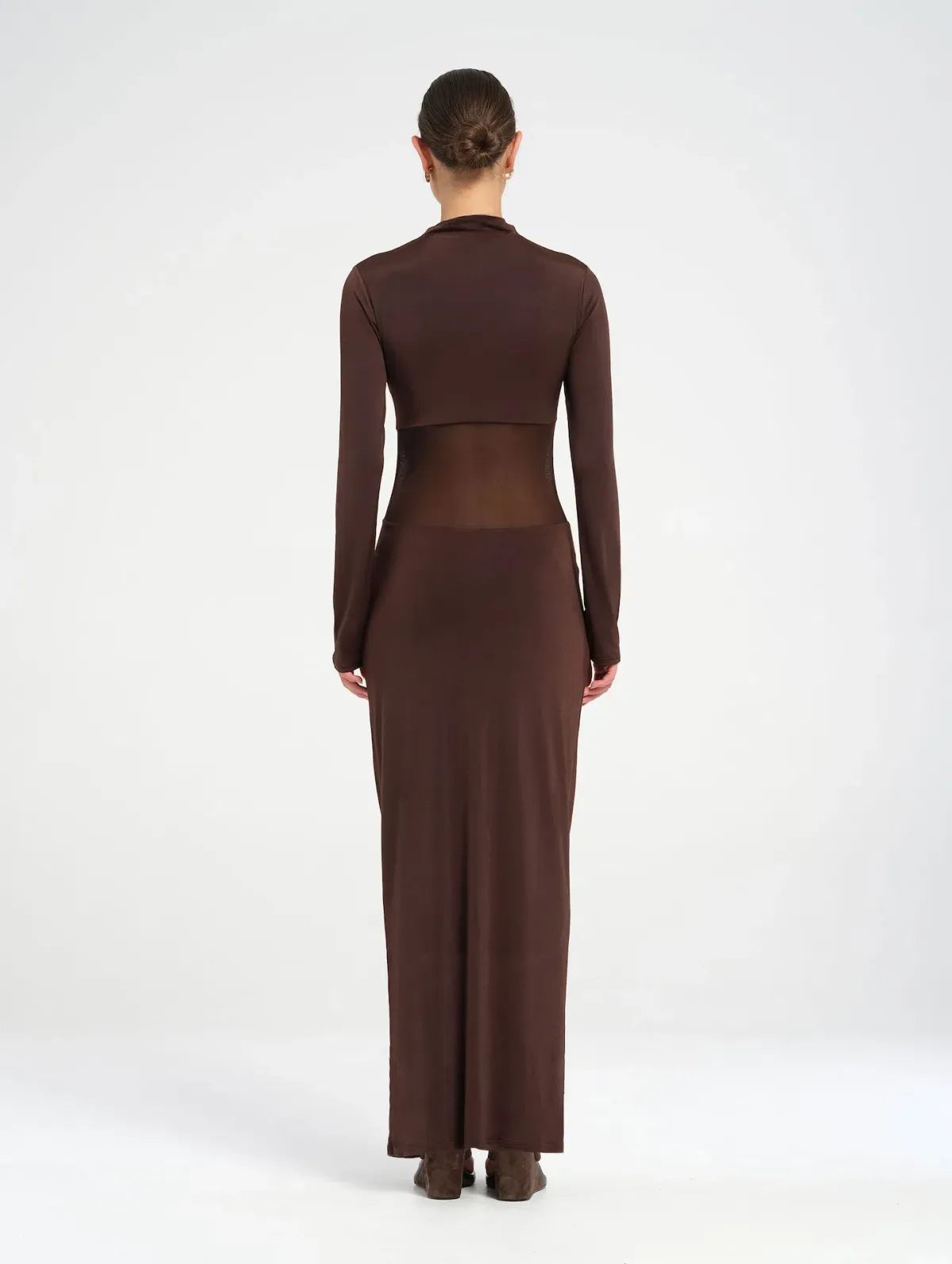 BENNI Dora Maxi Dress in Chocolate Brown Size S / AU 8 - Image 3