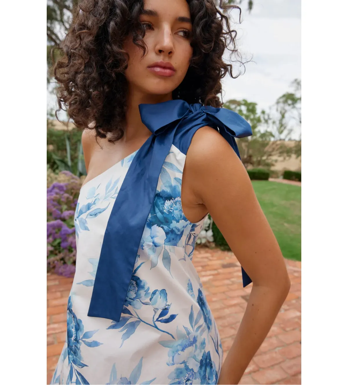 Aston Studio Mila Maxi Dress Cerulean Peony Size AU 10 - Image 3