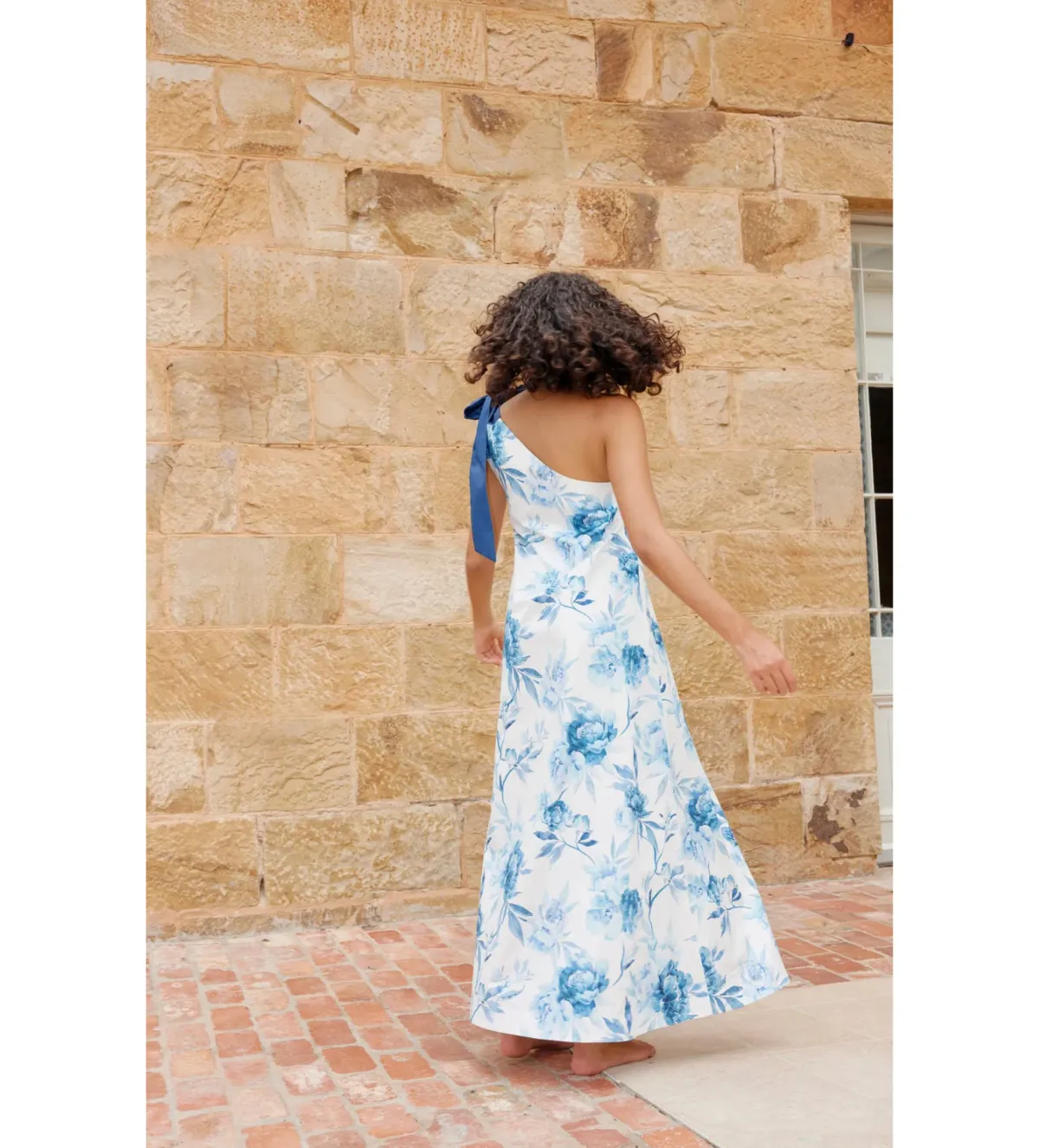 Aston Studio Mila Maxi Dress Cerulean Peony Size AU 10 - Image 5