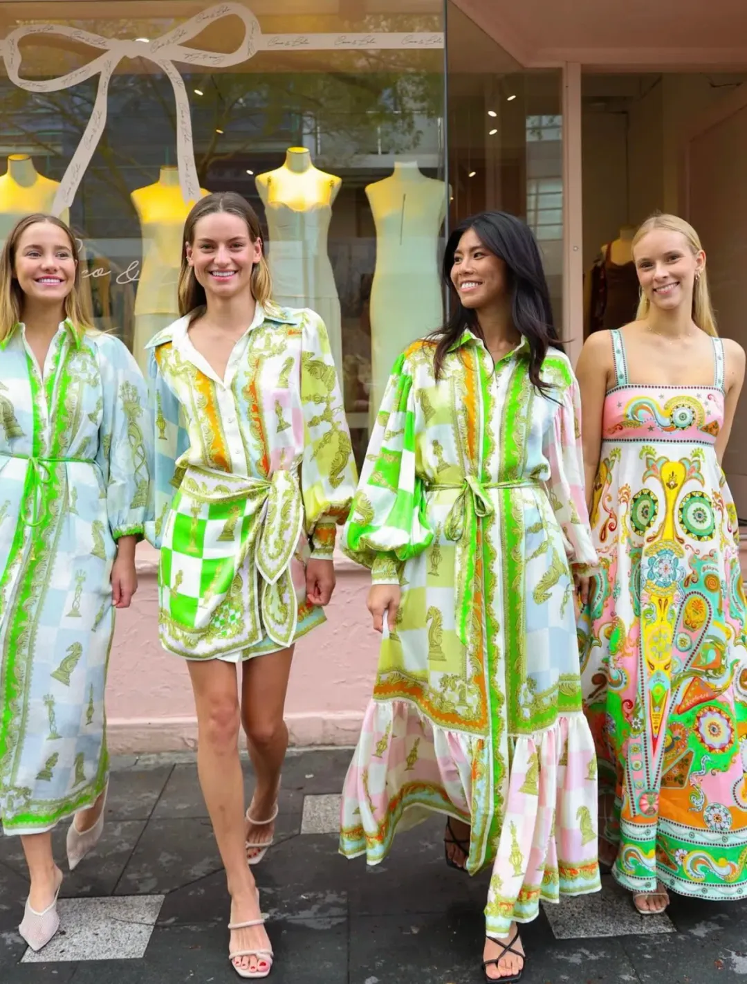 Alemais Checkmate Silk Midi Shirtdress in Multi Size AU 8 for rent on The Volte - main image