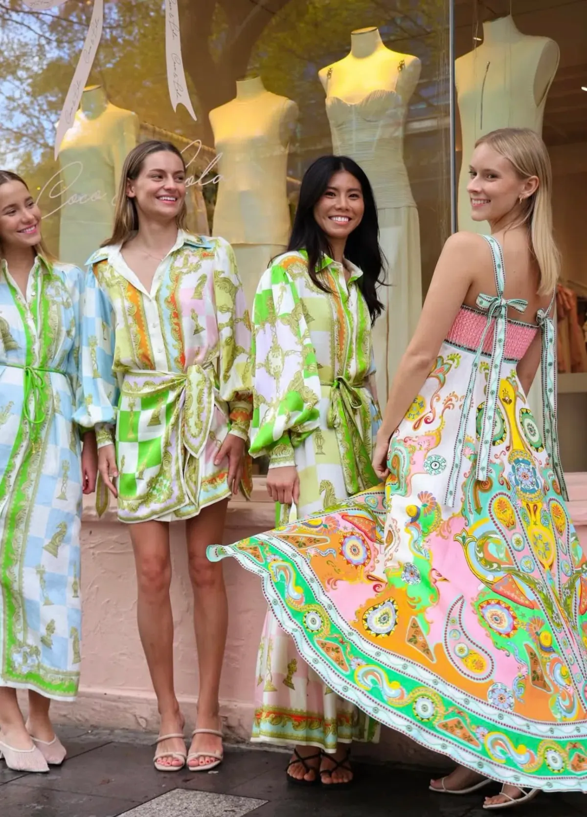 Alemais Checkmate Silk Midi Shirtdress in Multi Size AU 8 - Image 3