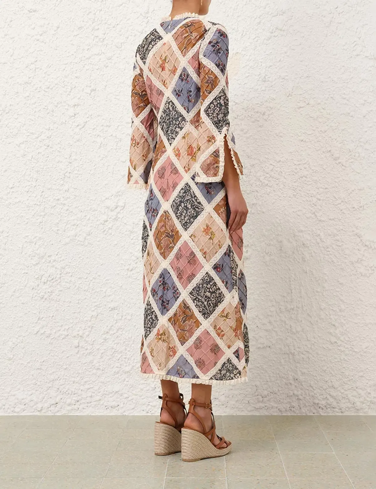 Tallow Lace Trim Midi Dress - Image 2