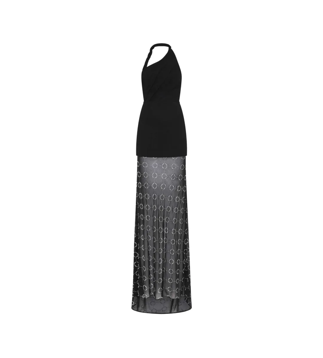 Rebecca Vallance Ellasandra Halter Gown Black Size 4 for rent on The Volte - main image