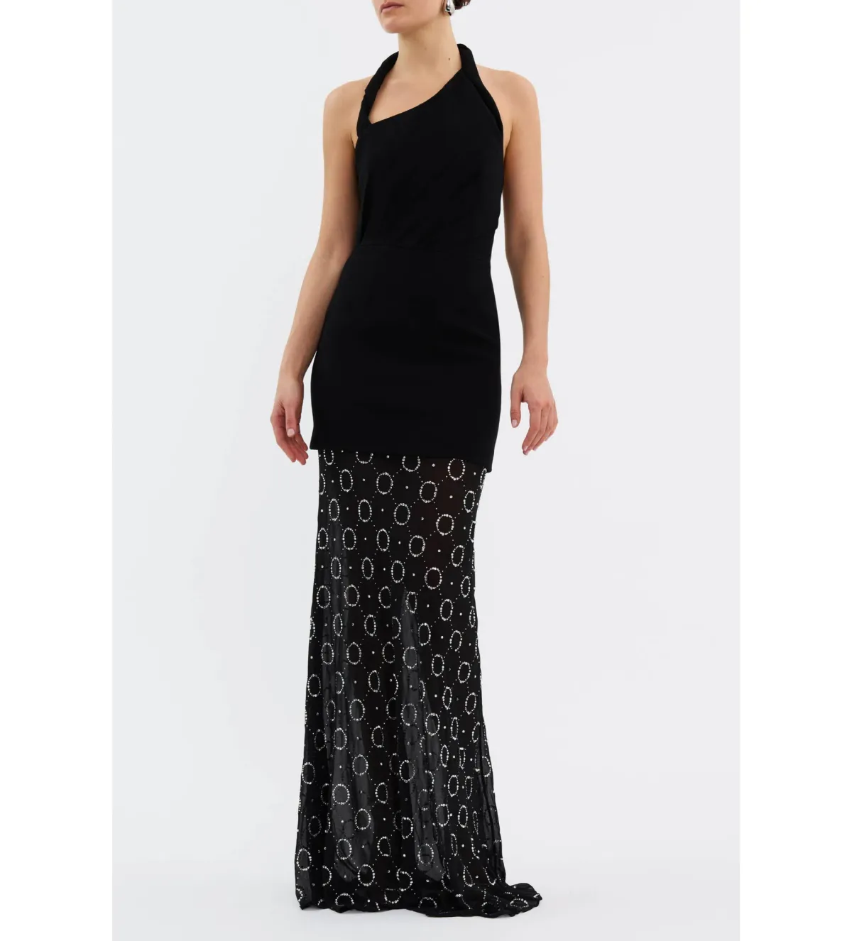 Rebecca Vallance Ellasandra Halter Gown Black Size 4 - Image 1