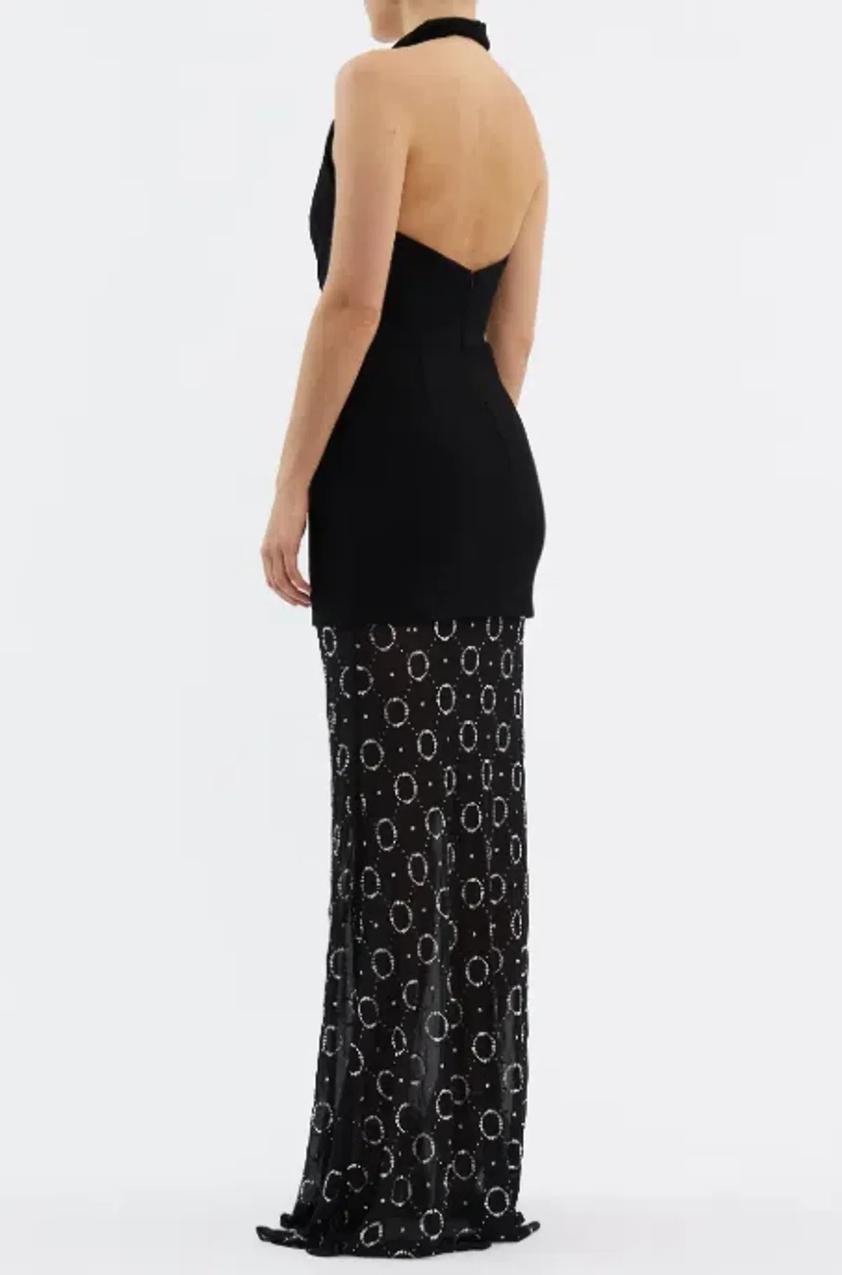 Rebecca Vallance Ellasandra Halter Gown Black Size 4 - Image 3