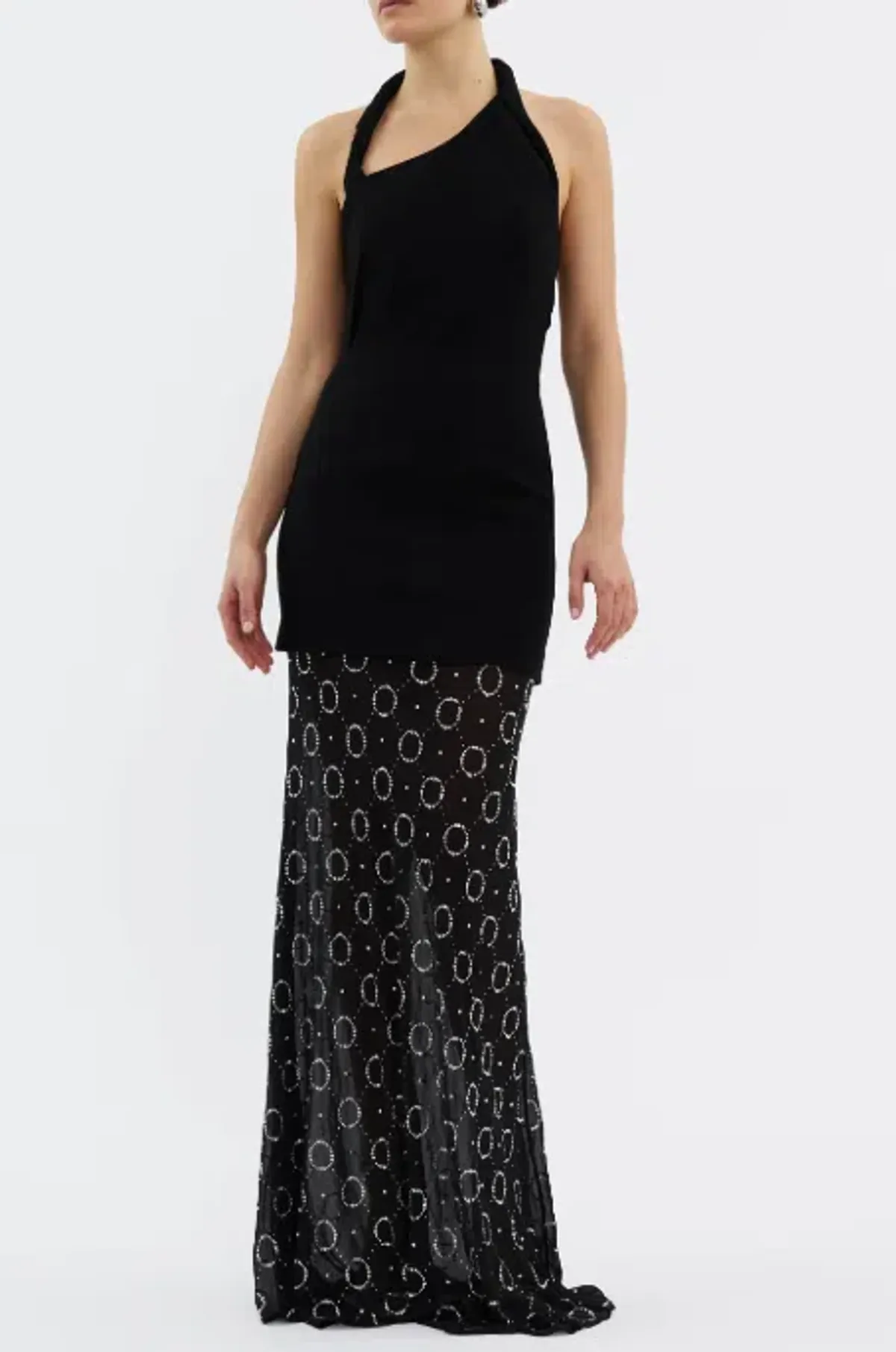Rebecca Vallance Ellasandra Halter Gown Black Size 4 - Image 2
