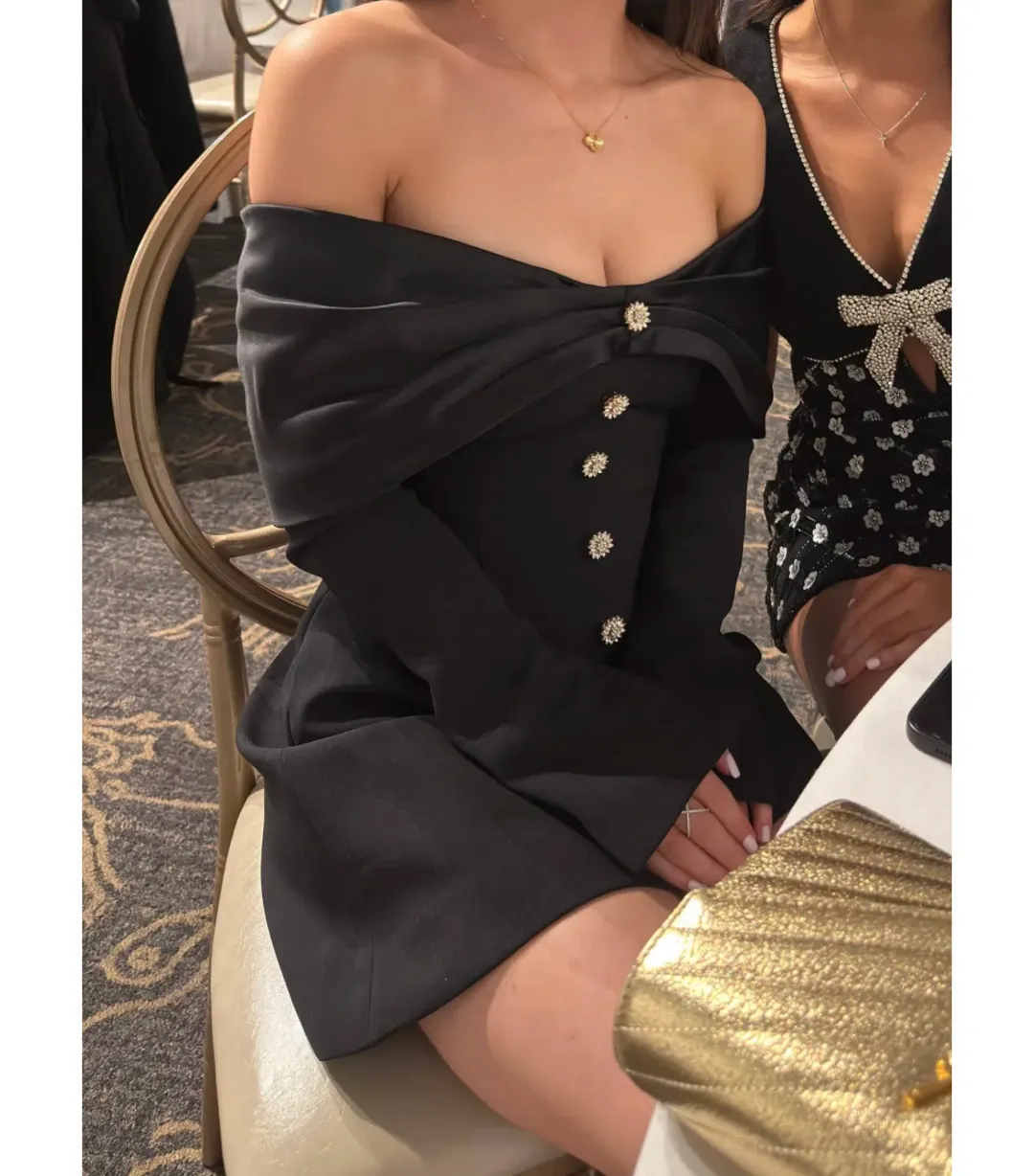 Odd Muse The Ultimate Muse Bow Mini Dress Black Size AU 4  for rent on The Volte - main image