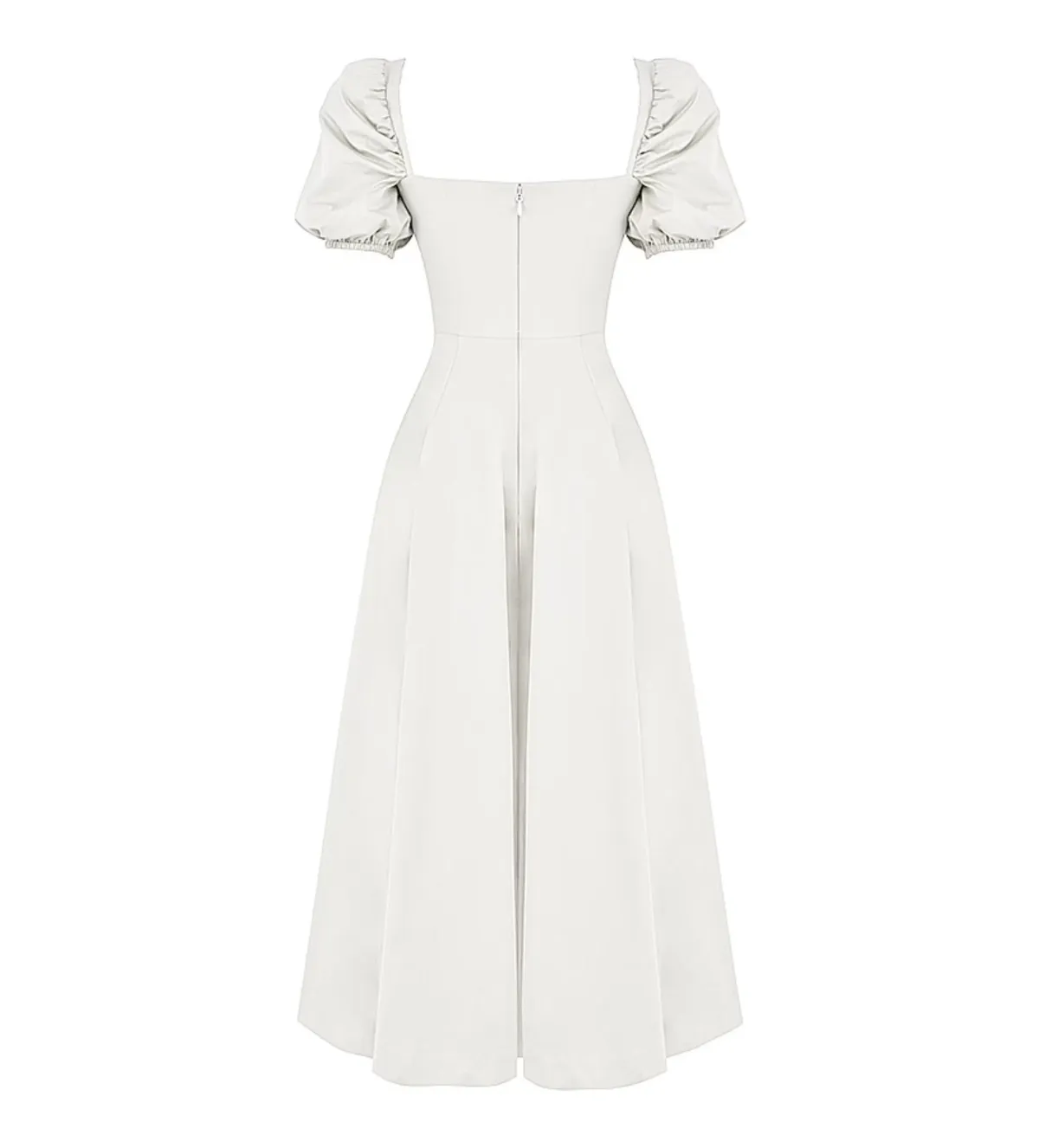 House of CB Tallulah Puff Sleeve Midi Sundress White Size 8/XS - Image 6