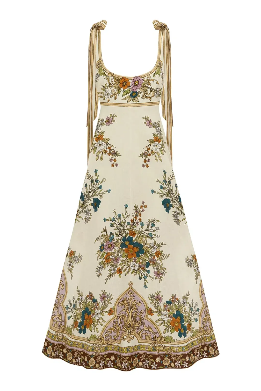 Alemais Antoinette Ballet Midi Sundress in Ivory Size AU 8 for rent on The Volte - main image