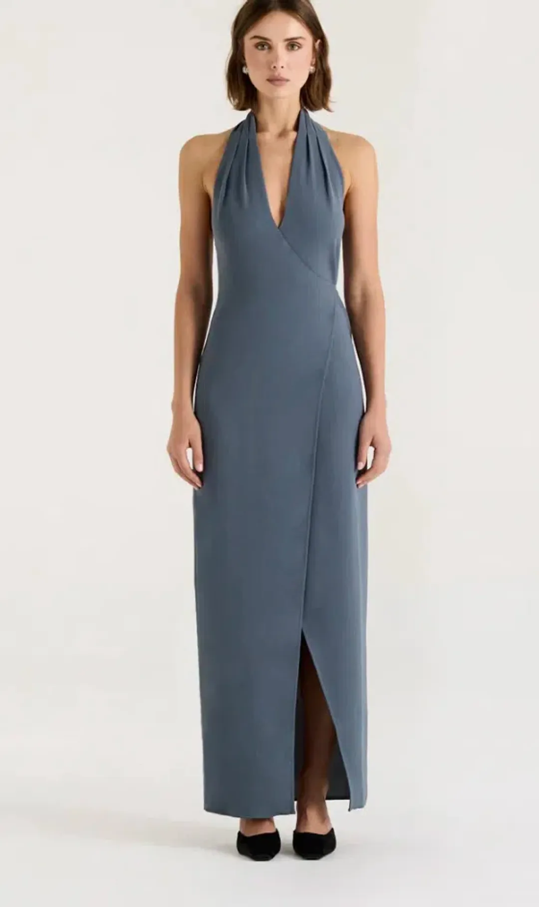 Henne Vida Dress Grey Size 8 for rent on The Volte - main image