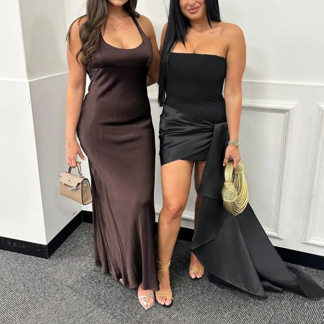 Bec & Bridge Maxina Crossover Maxi Dress Brown Size 12 for rent on The Volte - main image