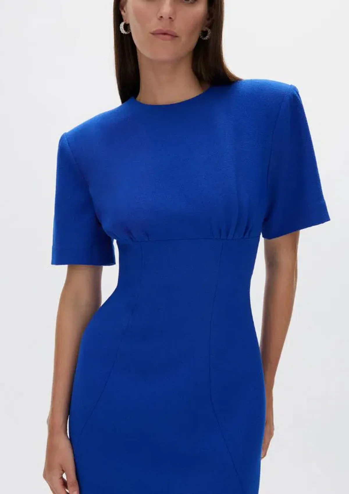 Rachel Gilbert Dover Short Sleeve Midi Dress in Cobalt Size 14 - Image 4