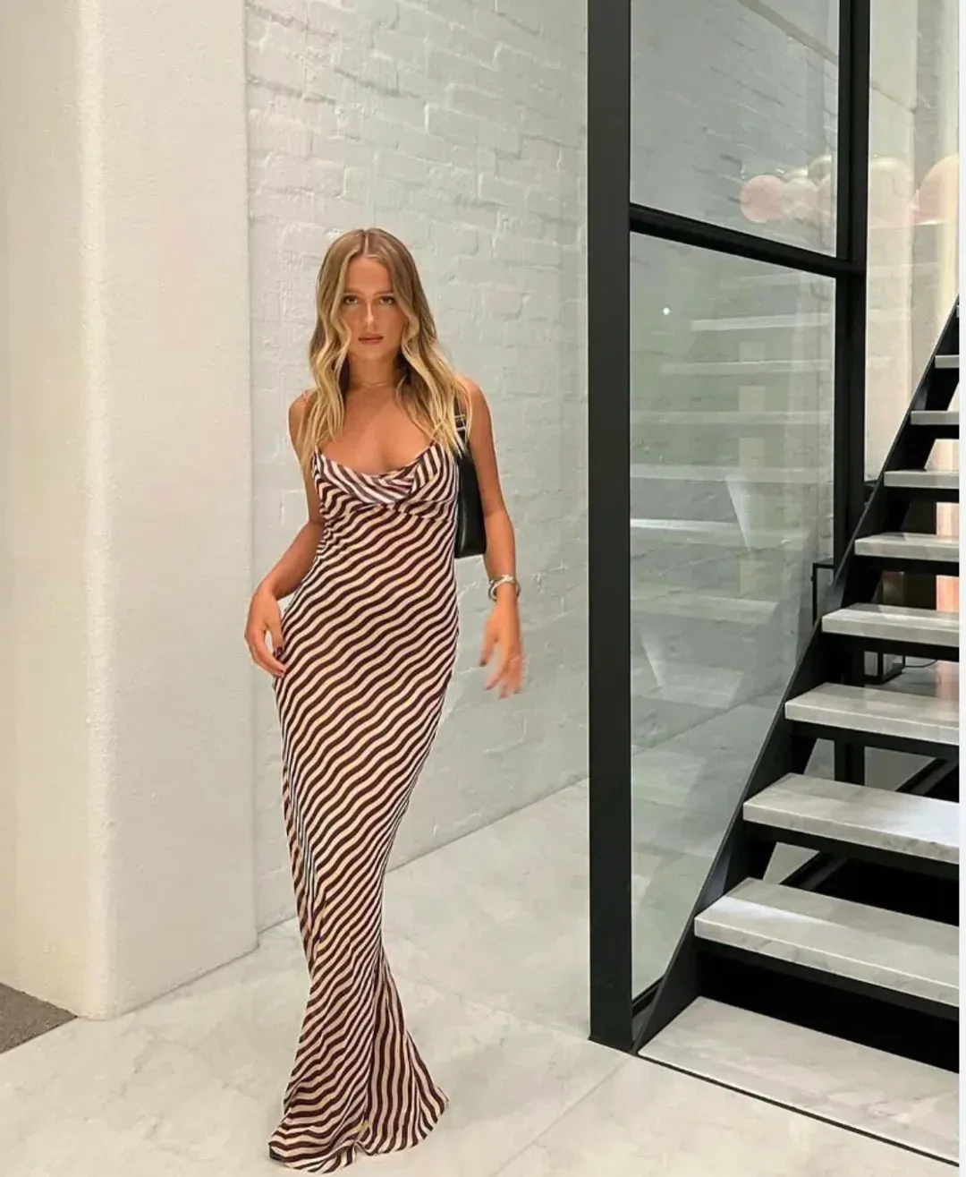 Rat & Boa Assisi Maxi Dress in Beige Size 8 for rent on The Volte - main image