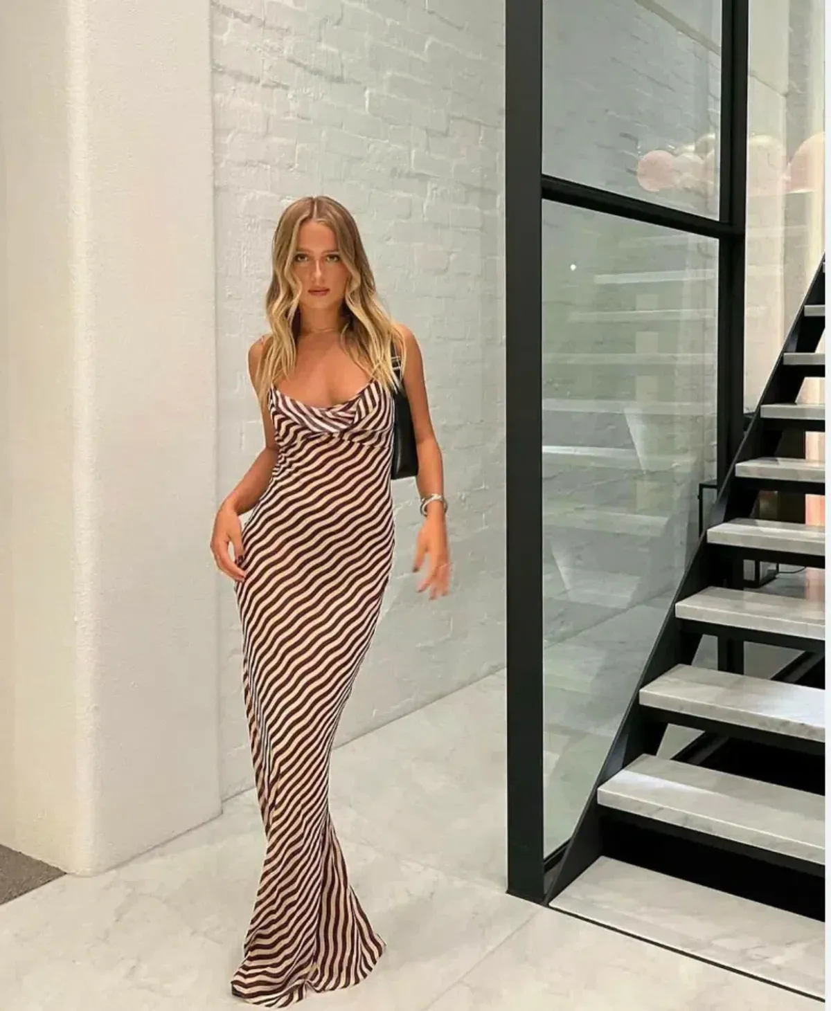 Rat & Boa Assisi Maxi Dress in Beige Size 8 - Image 4