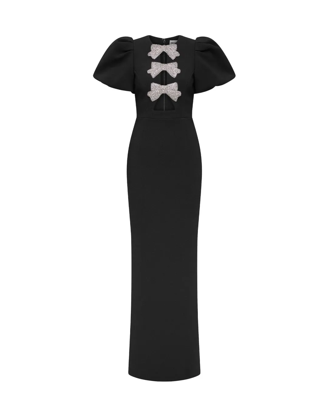 Rebecca Vallance Violetta Puff Sleeve Gown in Black Size AU 10 for rent on The Volte - main image