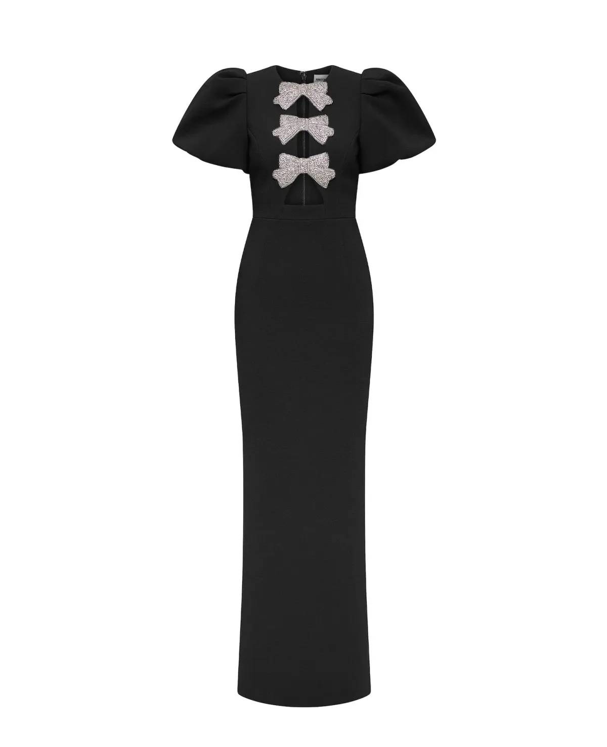 Rebecca Vallance Violetta Puff Sleeve Gown in Black Size AU 10 - Image 4