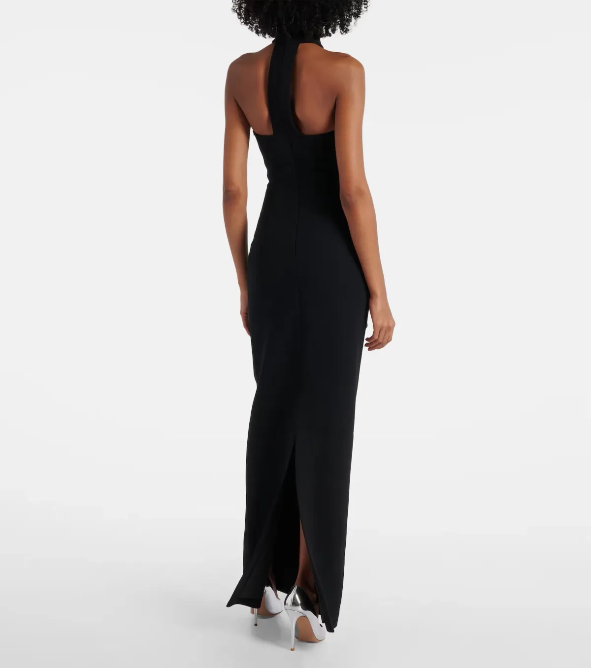 Rebecca Vallance Starlight Embellished Feather Trimmed Gown in Black Size AU 8 - Image 2