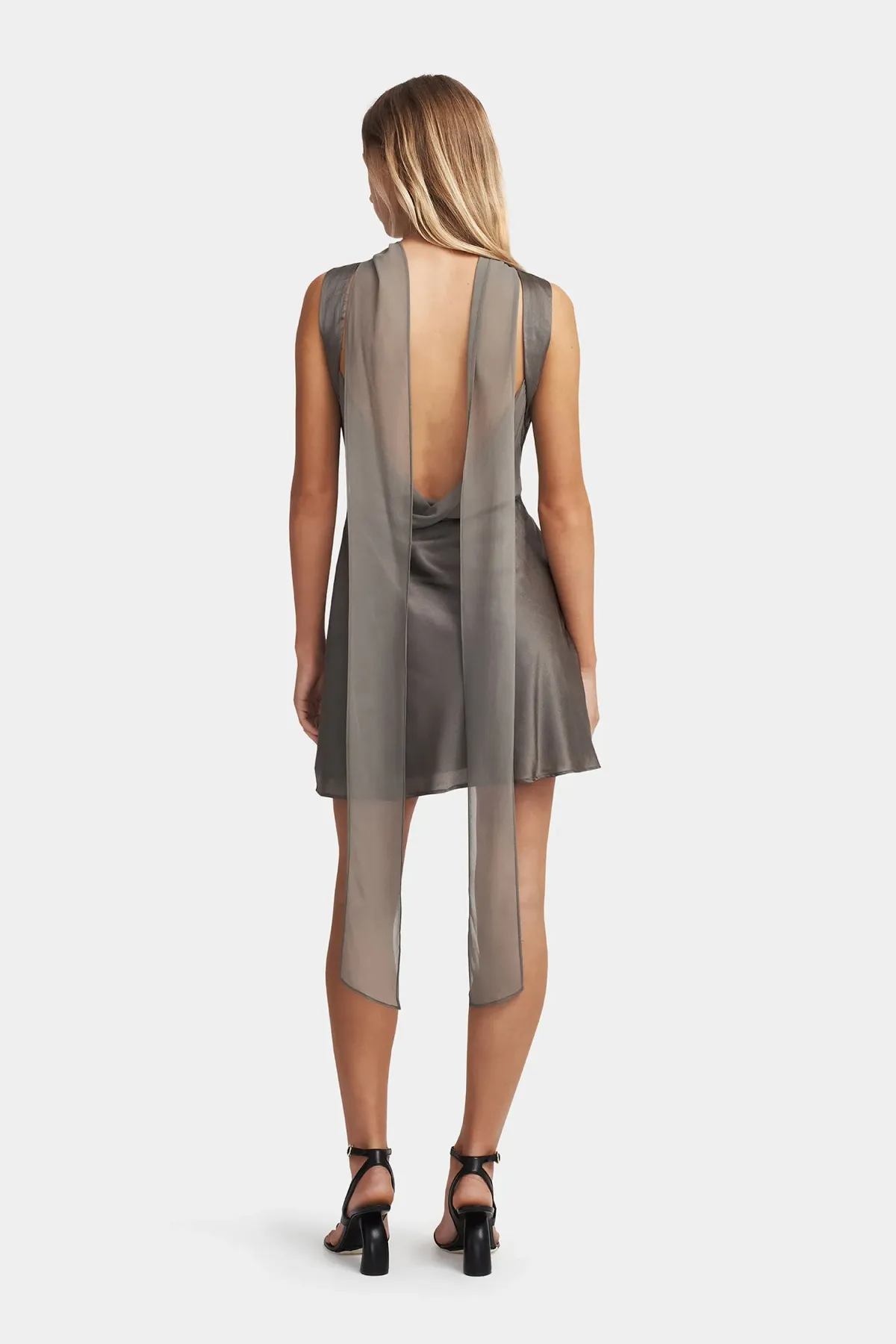 Hansen & Gretel Suki Mini Dress Dusty Olive Size 8 - Image 2