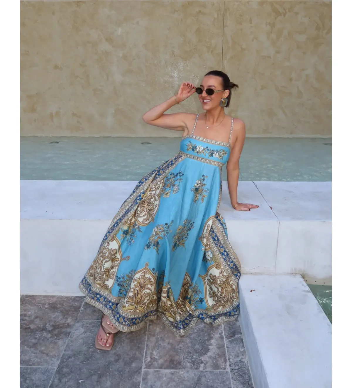 Alemais Cassie Sundress La Sirena Boutique Exclusive in Print Size 14 - Image 4