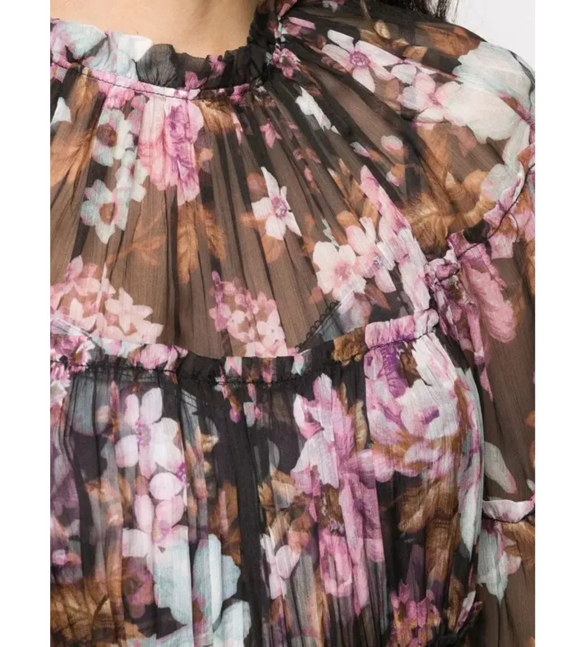 Zimmerman Charm Tiered Chiffon Midi Dress Size AU 10 - Image 5