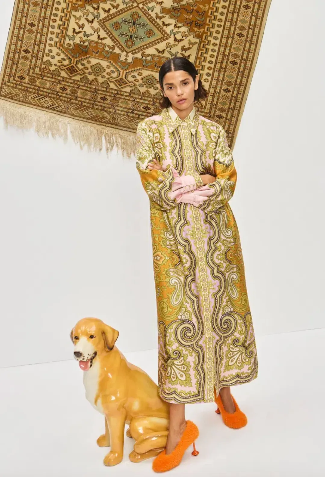 Alemais Clemenza Silk Shirtdress Size 14 for rent on The Volte - main image