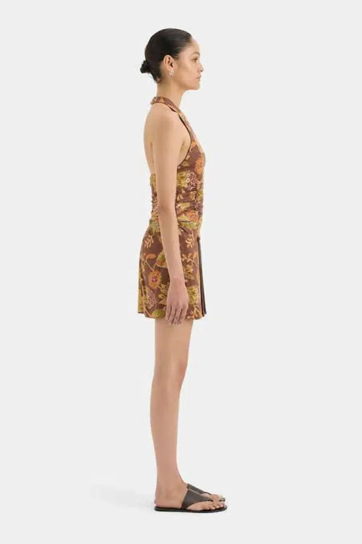 Sir the Label Josefina Corded Halter Mini Dress Print Size 1 / AU 8  - Image 2