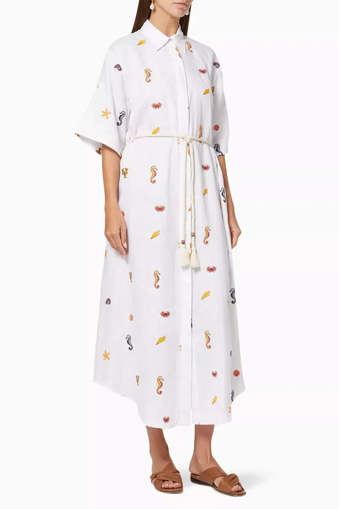 Alemais Under The Sea Shirtdress Ivory Size 8 for rent on The Volte - main image