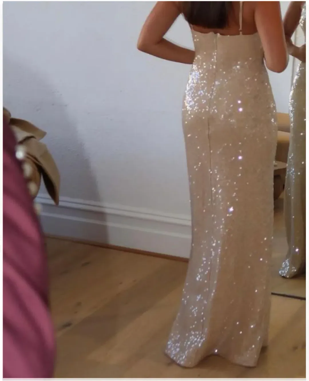 Manning Cartel  Light Angles Slip Dress Gold Size 8 for rent on The Volte - main image