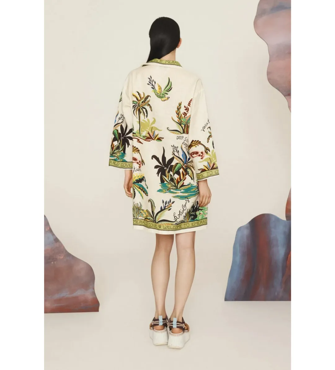 Alemais Day Dream Tunic Mini Dress Multi Print Size AU 12 for rent on The Volte - main image