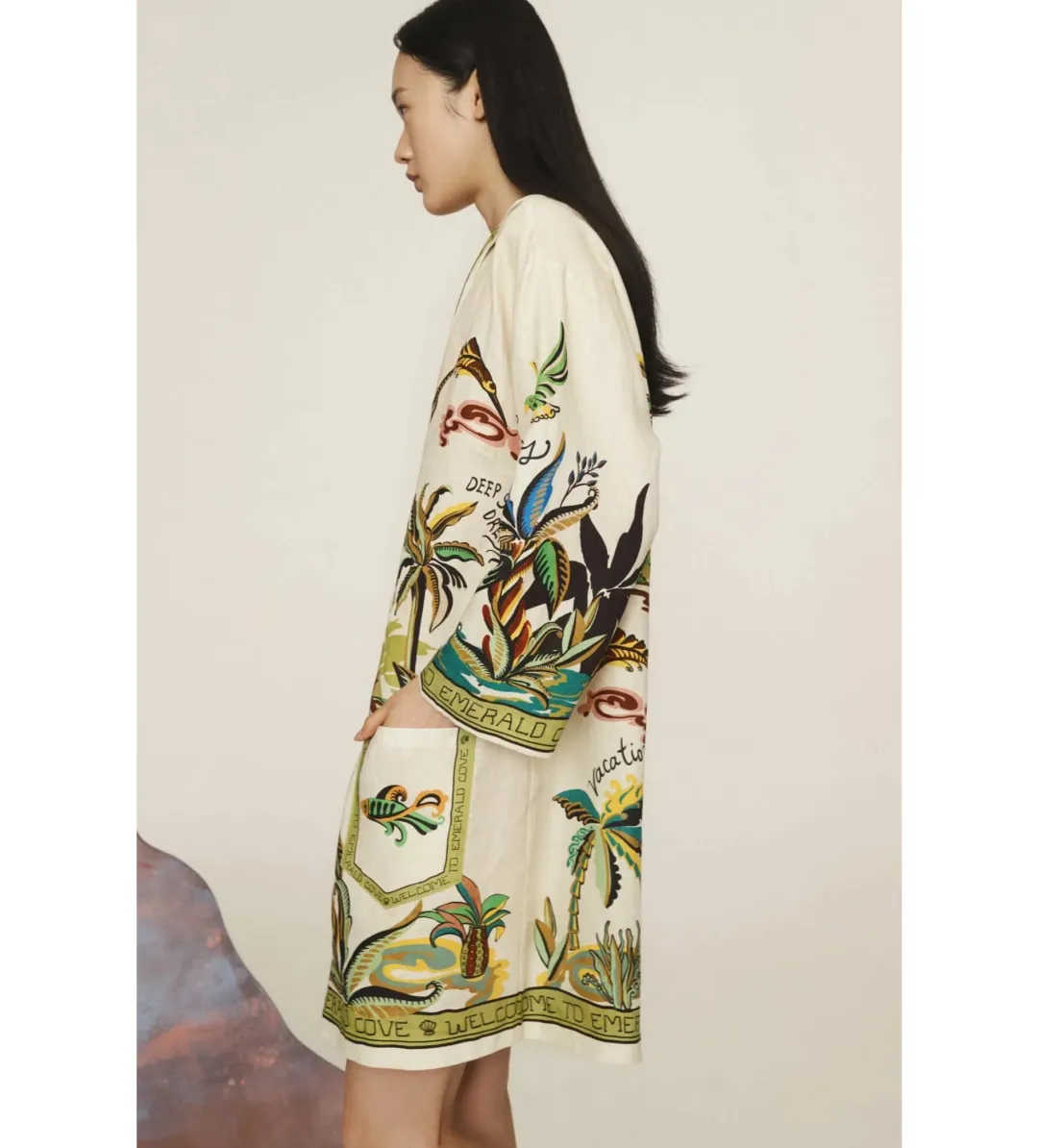 Alemais Day Dream Tunic Mini Dress Multi Print Size AU 12 for rent on The Volte - main image