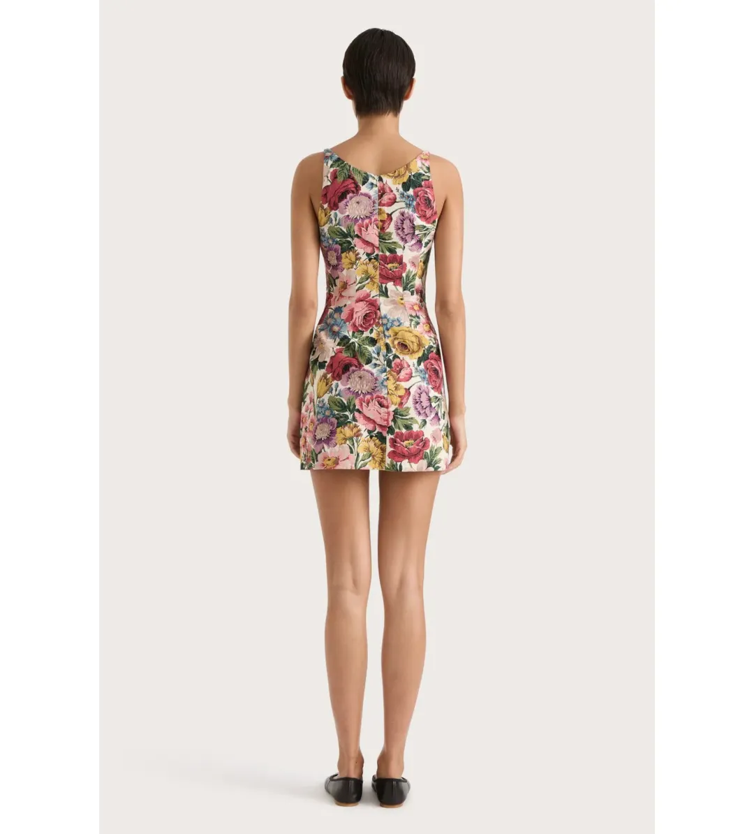 Faithfull the Brand Sanne Mini Dress Colette Floral Multi Size AU 8 for rent on The Volte - main image