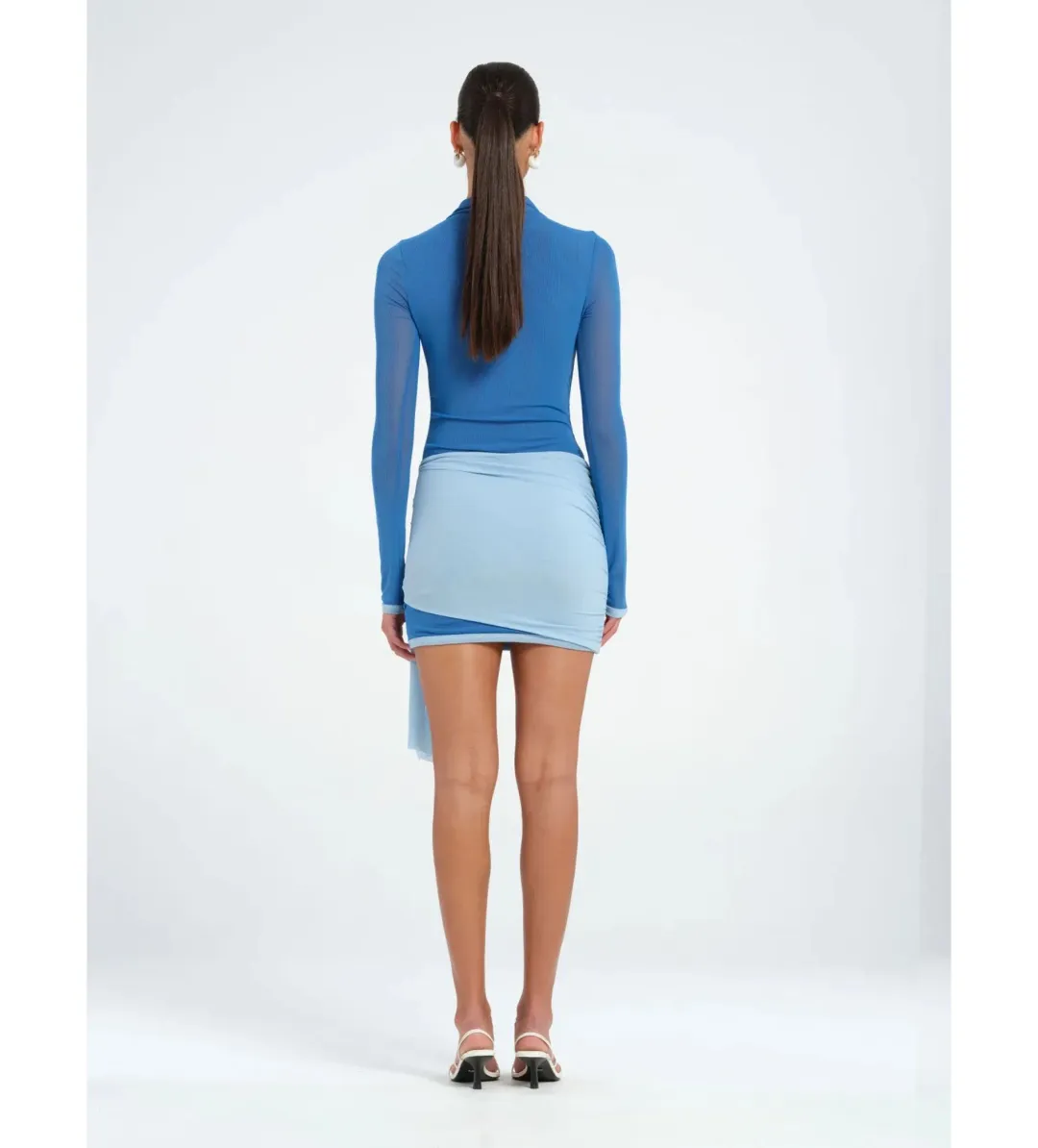 BENNI Kingsley Mini Dress Blue Size AU 6 for rent on The Volte - main image