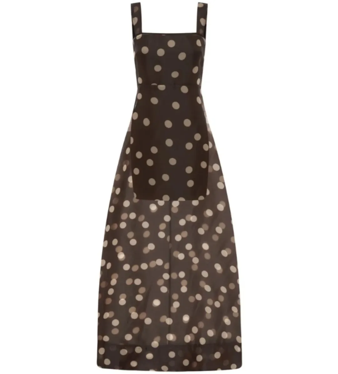 By Nicola Goldie Maxi Dress Chocolate Polka Size AU 6 for rent on The Volte - main image