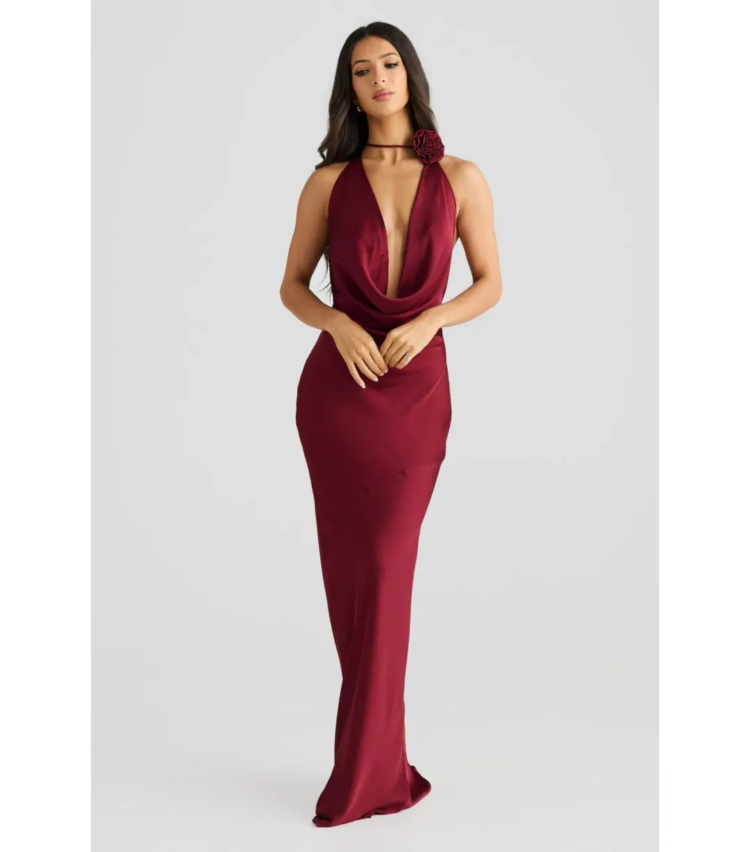 Melani The Label Josefina Maxi Dress in Shiraz Size AU 8 for rent on The Volte - main image