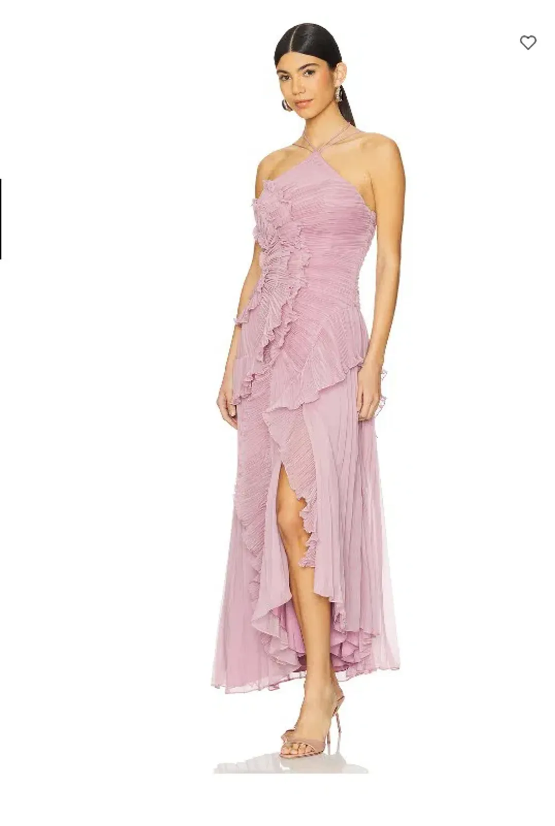 Amur Lorelie Midi Halter Gown Dress Water Hyacinth Pink Size AU 10 /US 6 for rent on The Volte - main image