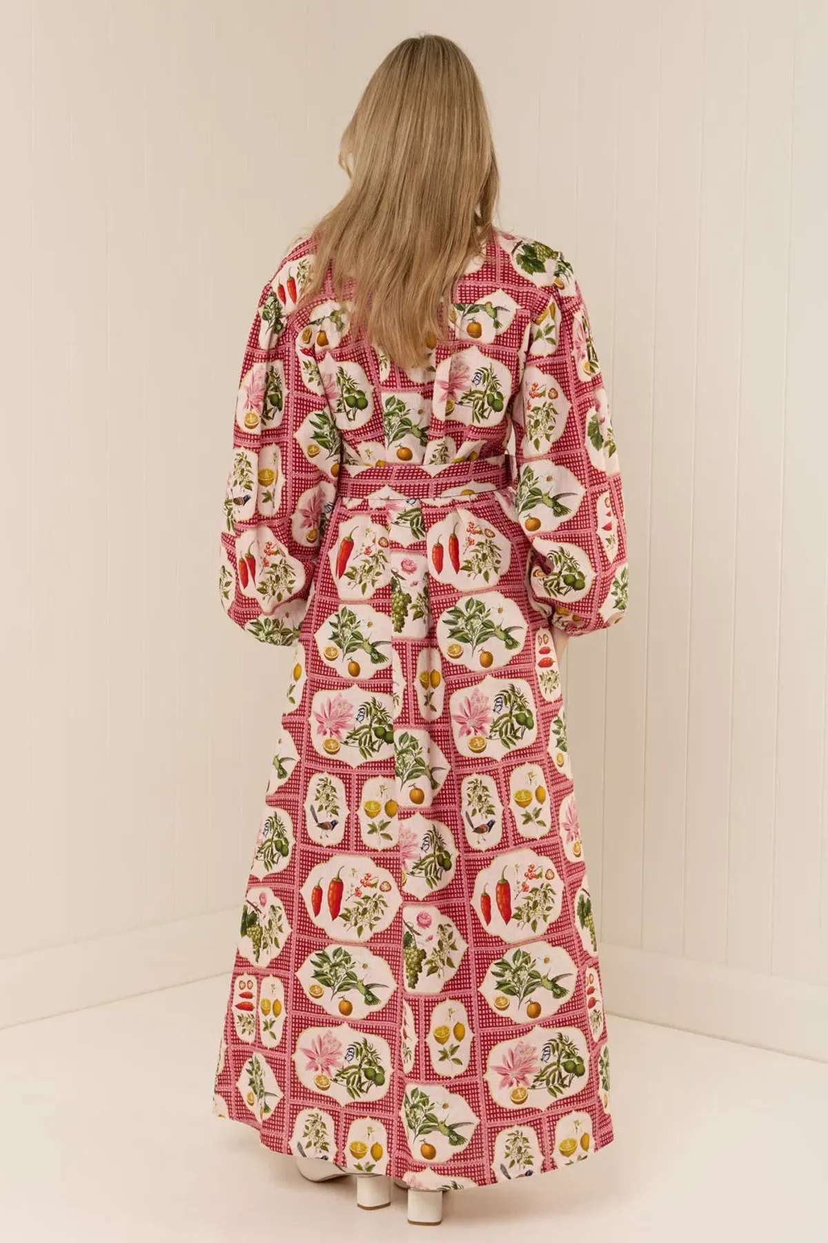 Palm Noosa Noddy Shirt Dress Pink Citrus Tile Size AU 10 - Image 4
