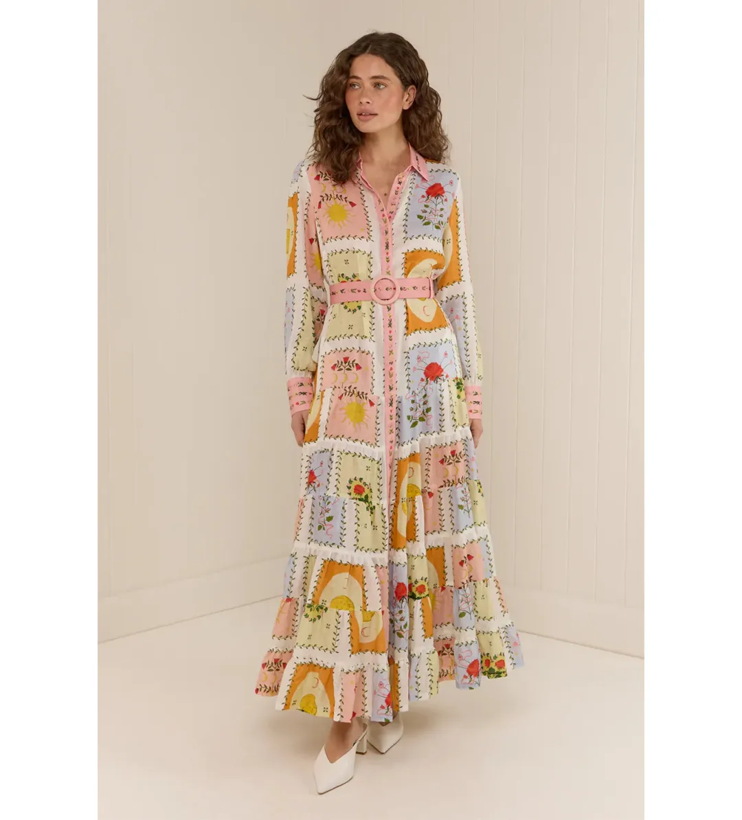 Palm Noosa Aria Dress in Siesta Tile Print Size AU 12 for rent on The Volte - main image