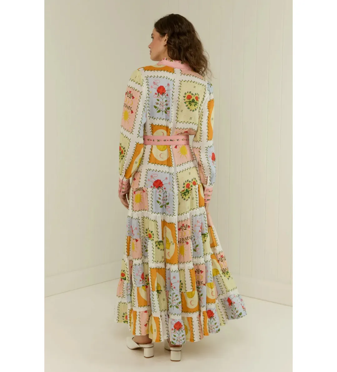 Palm Noosa Aria Dress in Siesta Tile Print Size AU 12 for rent on The Volte - main image