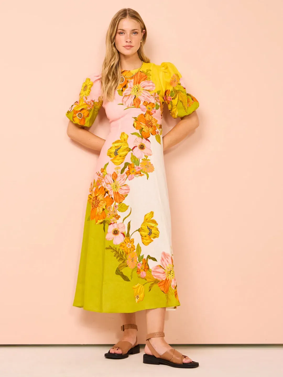 Alemais Silas Midi Dress Size 12 for rent on The Volte - main image