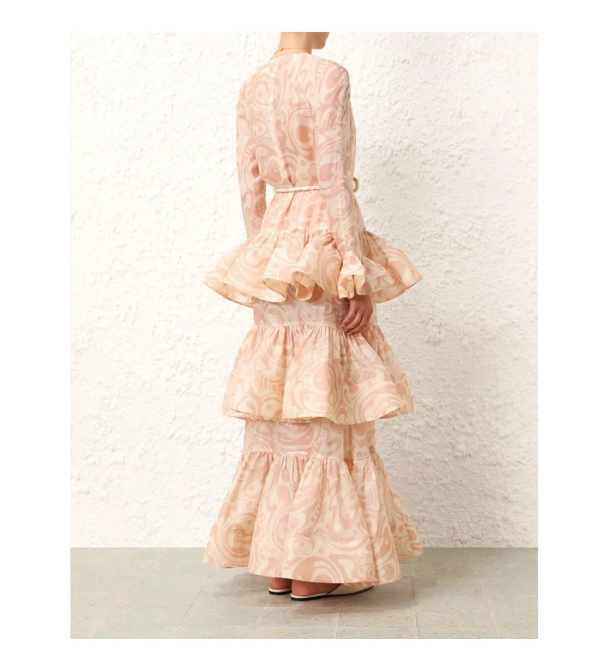 Zimmermann Matchmaker V Neck Maxi Gown in Pink Size 2 / Size AU 12 - Image 2