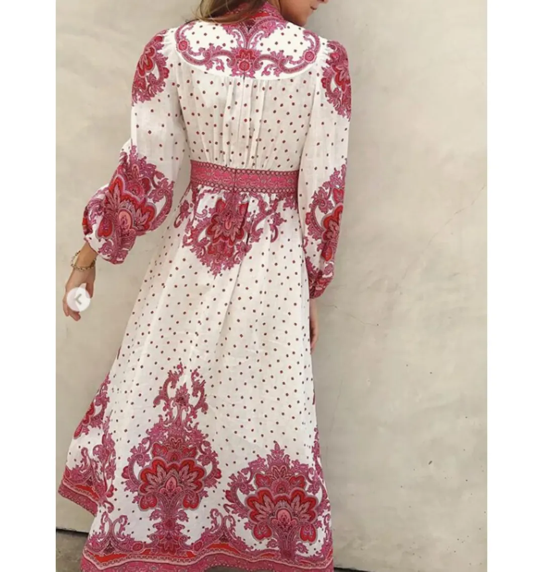 Zimmermann Bells Paisley Midi Dress Pink Size 0 / AU 8 for rent on The Volte - main image