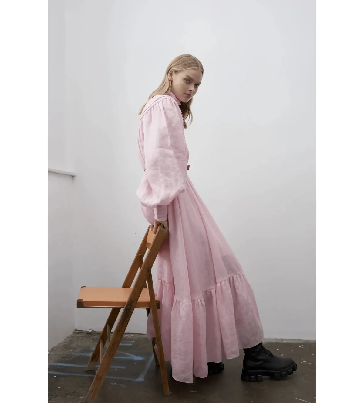 Alemais Halcyon Midi Dress in Pink Size 8 - Image 3