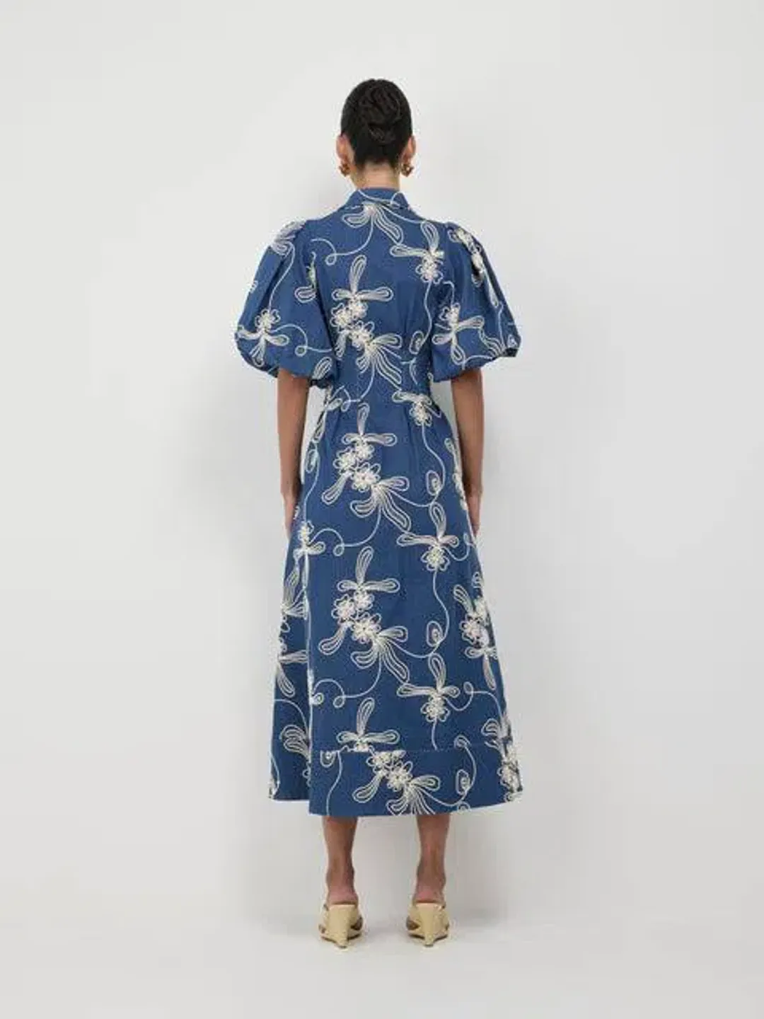 Sheike Hazel Denim Midi Dress Size AU 12 for rent on The Volte - main image