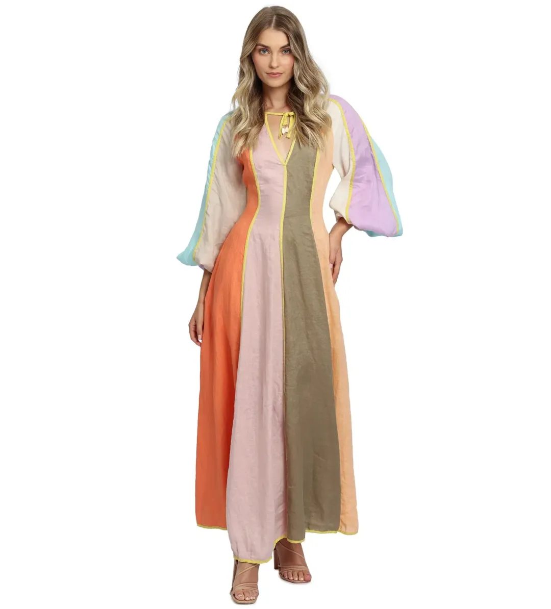 Zimmermann Lola Panelled Midi Dress Size 10 for rent on The Volte - main image