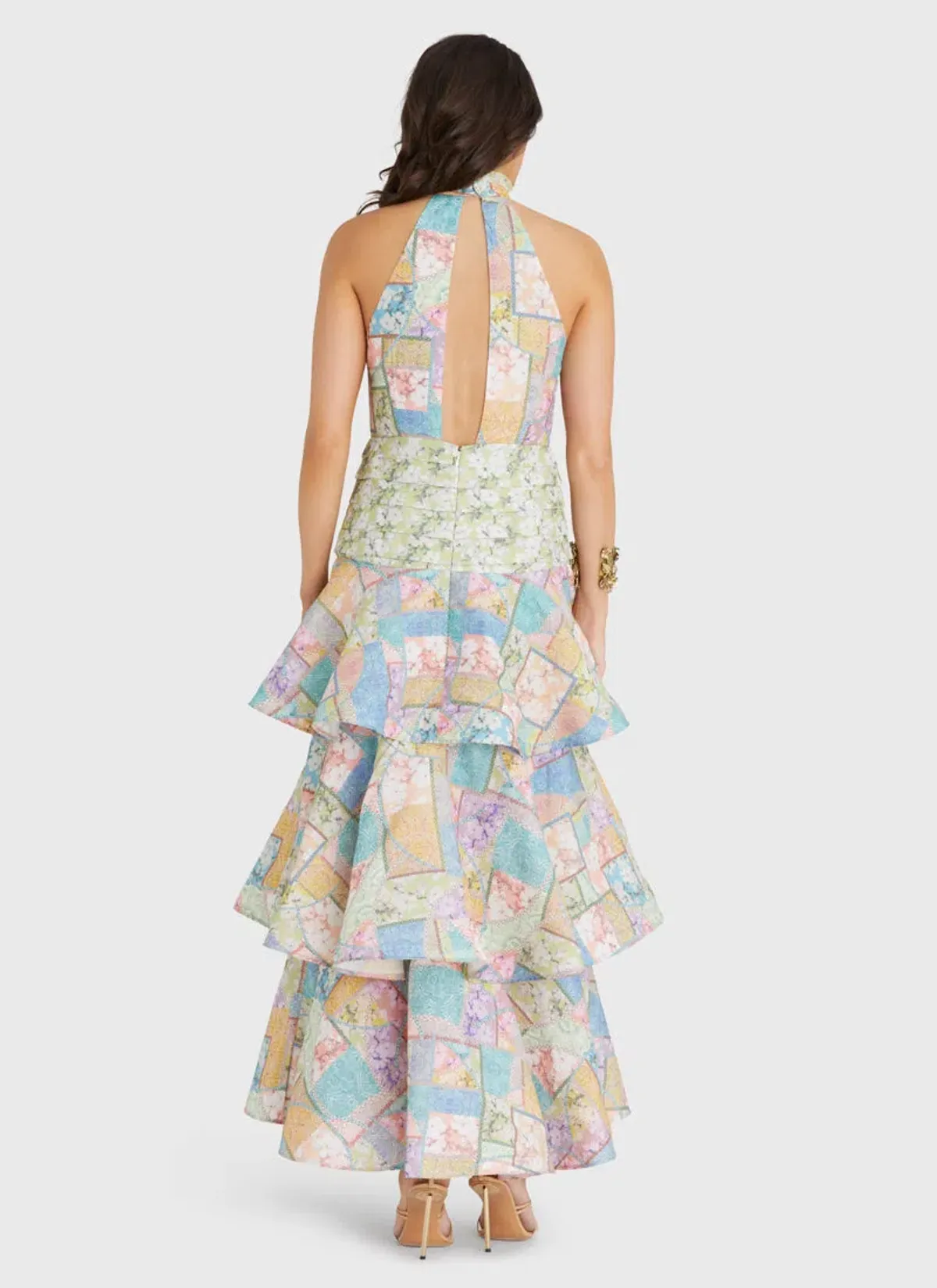 Aqua Blu Brindle Joan Dress Maxi Size AU 12 - Image 2