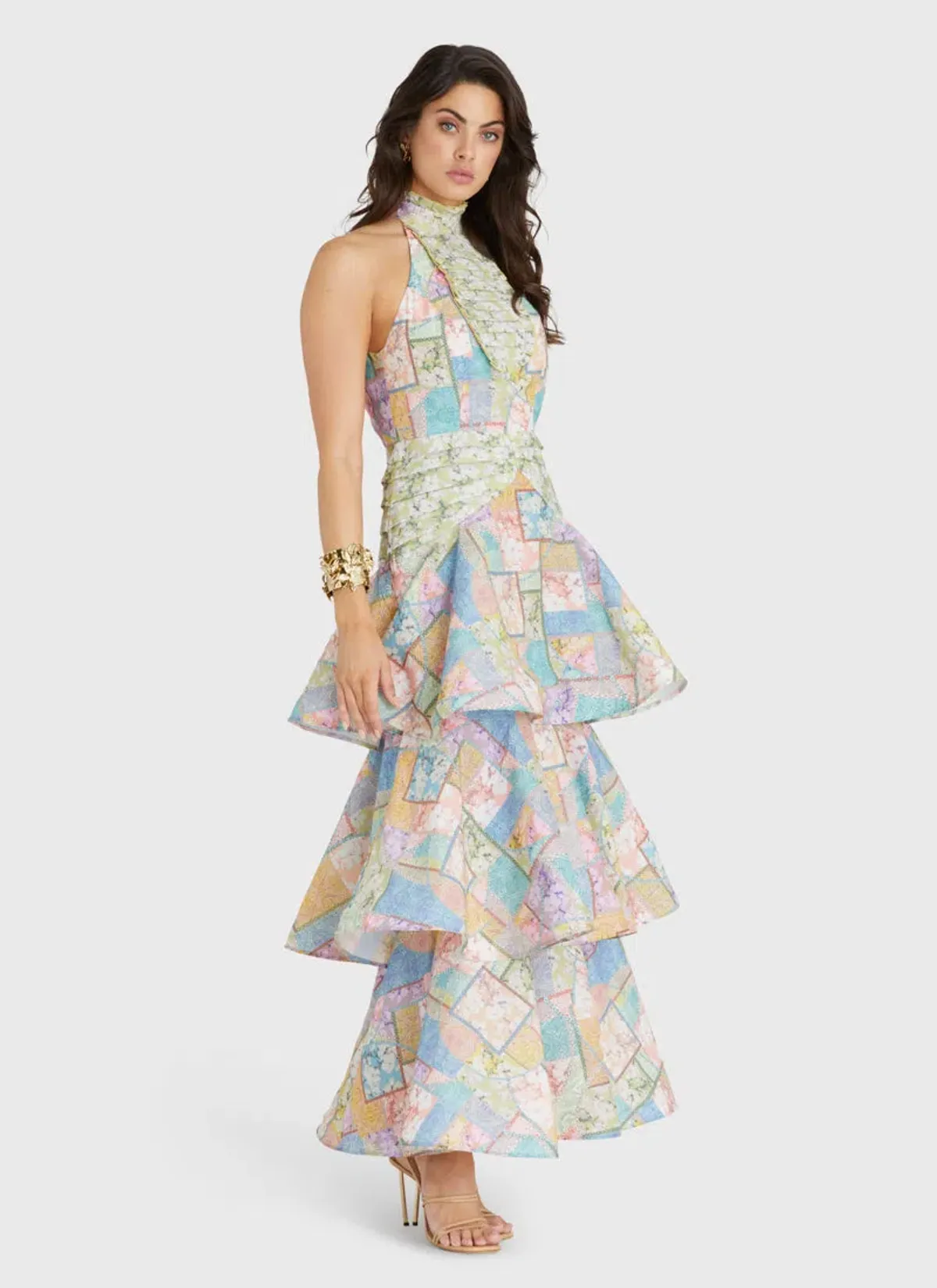 Aqua Blu Brindle Joan Dress Maxi Size AU 12 - Image 3