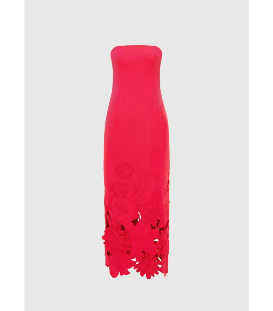 Leo Lin Rayna Appliqué Bustier Maxi Dress Rosa Size 12 for rent on The Volte - main image