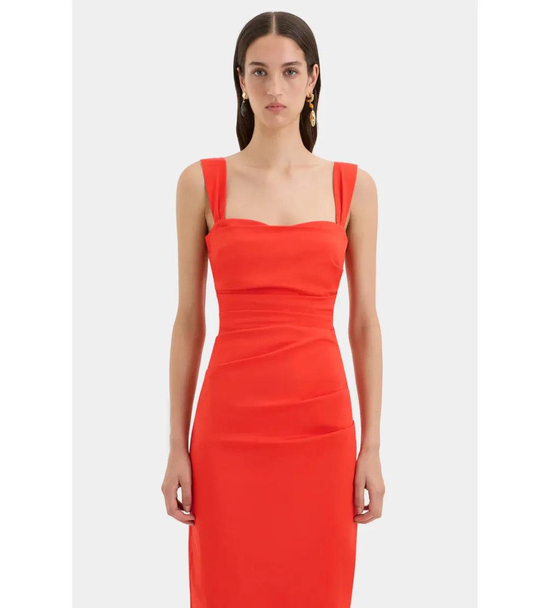 Sir The Label Dahlia Balconette Maxi Dress  In Tangerine Size 2/AU 10 for rent on The Volte - main image